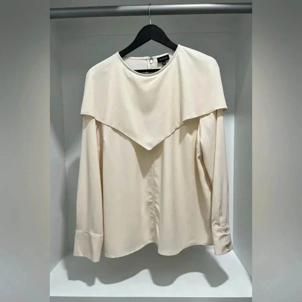 Who What Wear ivory blouse with kerchief tie size XXL Womens